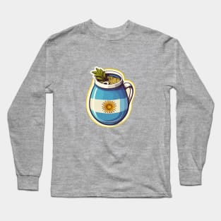 Yerba Mate Argentina Flag Long Sleeve T-Shirt